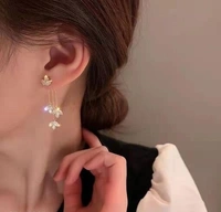 Arzonai new trend Su earrings temperament high-end fashion design leaf earrings female earrings Korean Jewellery for women and Girls