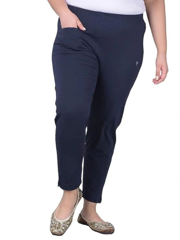 COMFORT LADY WOMEN MID RISE KURTI PANT (PLUS) COMFORT LADY - PLUS, NAVY BLUE