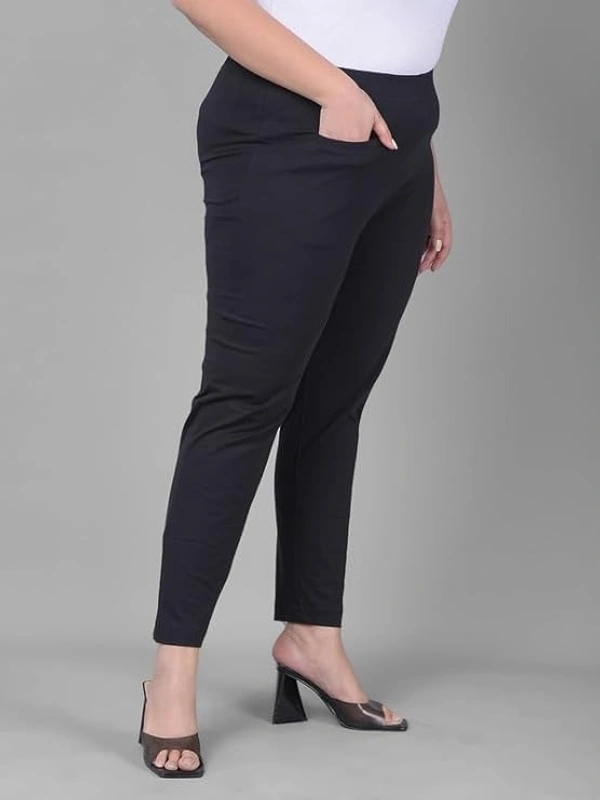 COMFORT LADY WOMEN MID RISE KURTI PANT (PLUS) COMFORT LADY - PLUS, BLACK