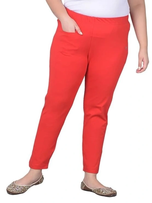 COMFORT LADY WOMEN MID RISE KURTI PANT (PLUS) COMFORT LADY - PLUS, Red