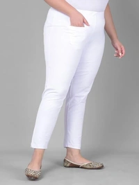 COMFORT LADY WOMEN MID RISE KURTI PANT (PLUS) COMFORT LADY - PLUS, White