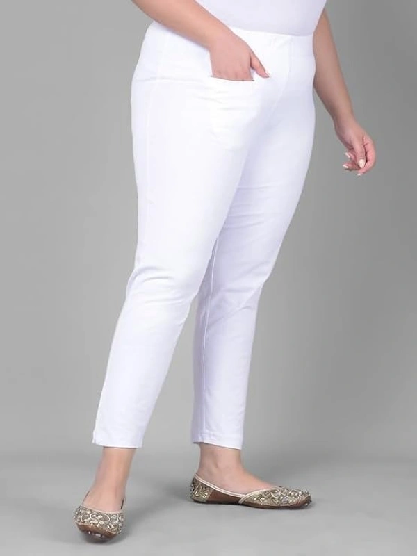 COMFORT LADY WOMEN MID RISE KURTI PANT (PLUS) COMFORT LADY - PLUS, White