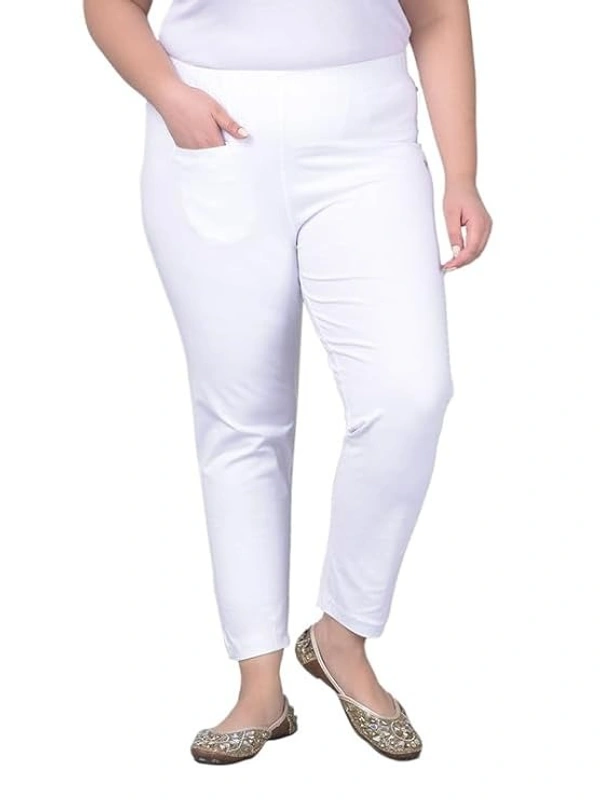 COMFORT LADY WOMEN MID RISE KURTI PANT (PLUS) COMFORT LADY - PLUS, White