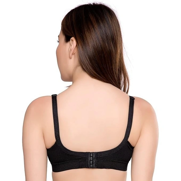 TRYLO  Women Full Coverage Non Padded Bra - 36D, BLACK