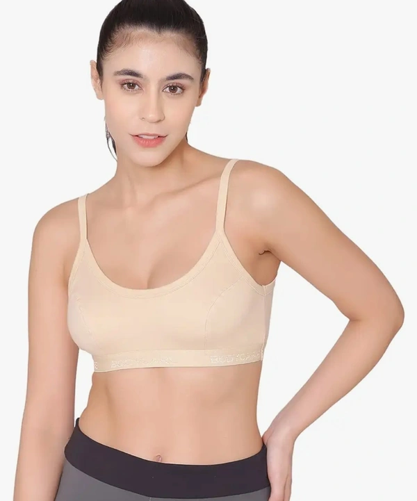 BODY CARE SPORTS BRA /YOGA BRA /BEGINNER BRA 2 PCS COMBO BLACK - SKIN - 