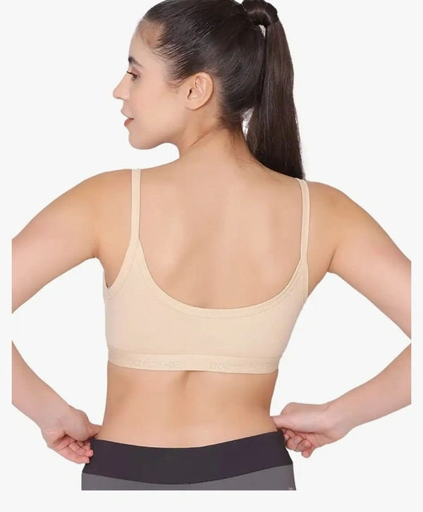 BODY CARE SPORTS BRA /YOGA BRA /BEGINNER BRA 2 PCS COMBO BLACK - SKIN - 