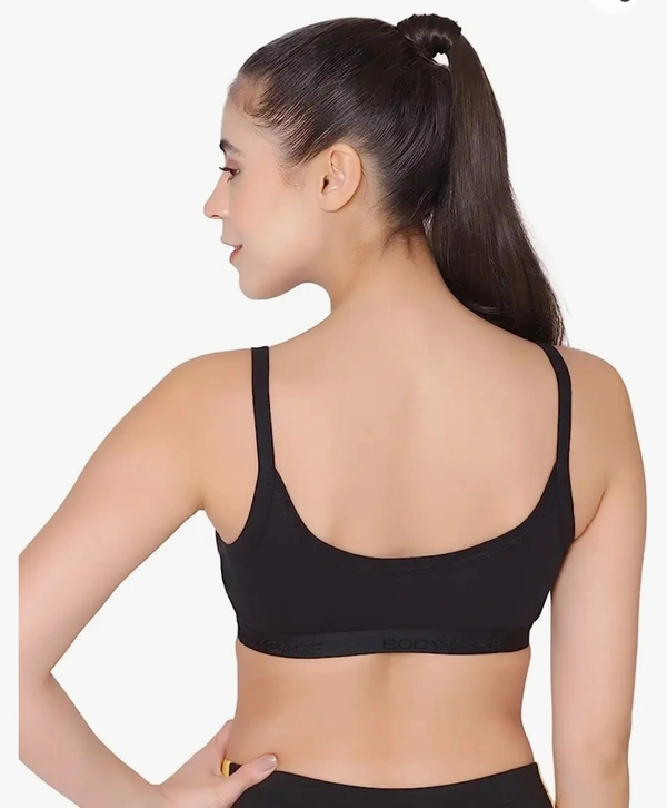 BODY CARE SPORTS BRA /YOGA BRA /BEGINNER BRA 2 PCS COMBO BLACK - SKIN - 