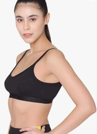 BODY CARE SPORTS BRA /YOGA BRA /BEGINNER BRA 2 PCS COMBO BLACK - SKIN - 