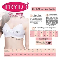 TRYLO  Women Full Coverage Non Padded Bra - 36D, BLACK