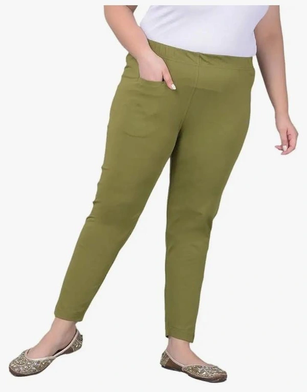 COMFORT LADY WOMEN MID RISE KURTI PANT (PLUS) COMFORT LADY - PLUS, MEHNDI