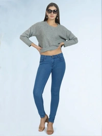 Flirt Premium Women’s Skinny Fit High-Waist Stretchable Jeans - 32, denim blue