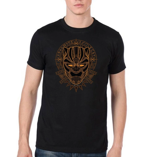 Marvel Black Panther Black Tee - Unisex - Black, Medium (38)