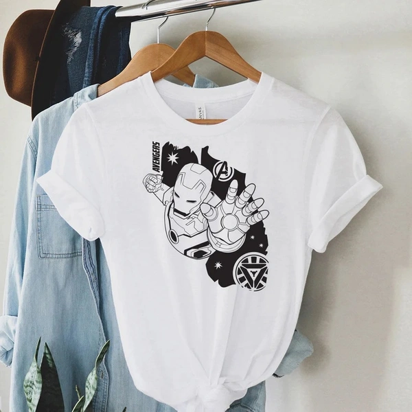 Marvel Avengers Iron-Man Premium Tees - Unisex - Small (36), White
