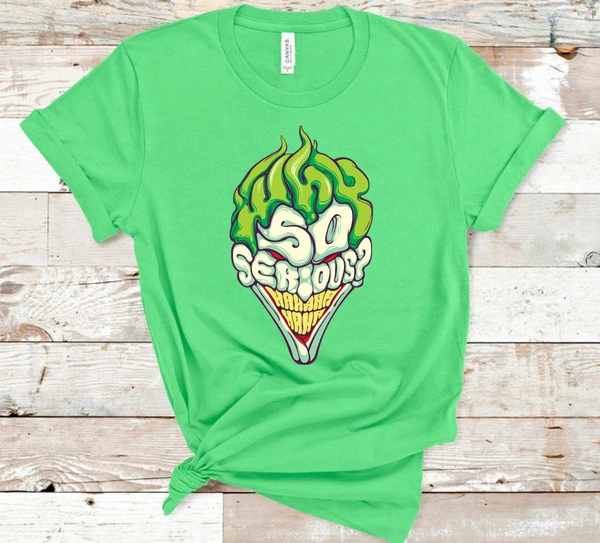 So Serious Joker Premium Tee - Unisex - Green, Small (36)