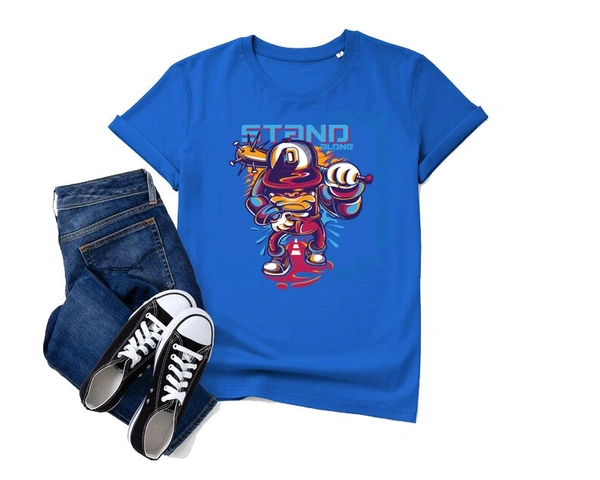 Stand Alone Royal Blue Funky Tee - Unisex - Royal Blue, Large (40)