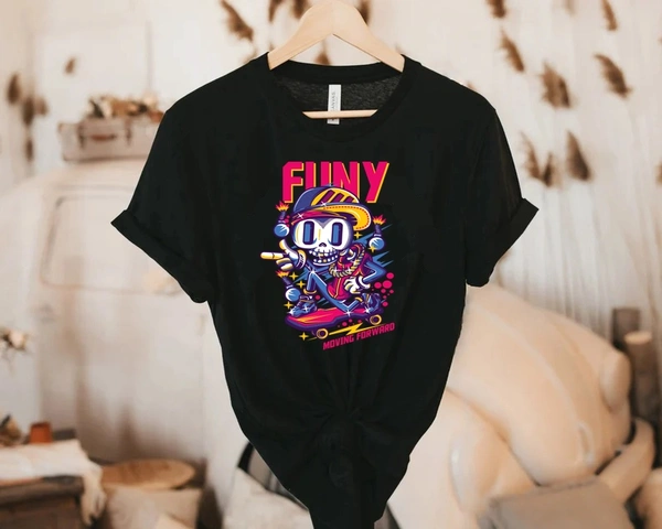 Funy Black Funky Tee - Unisex - Black, X-Large (42)