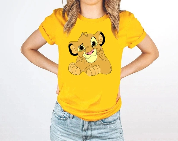 Cute Little Simba Tee - Unisex - Yellow, Small (36)