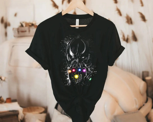 Marvel Avenger Thanos Black Tee - Unisex - Black, Medium (38)