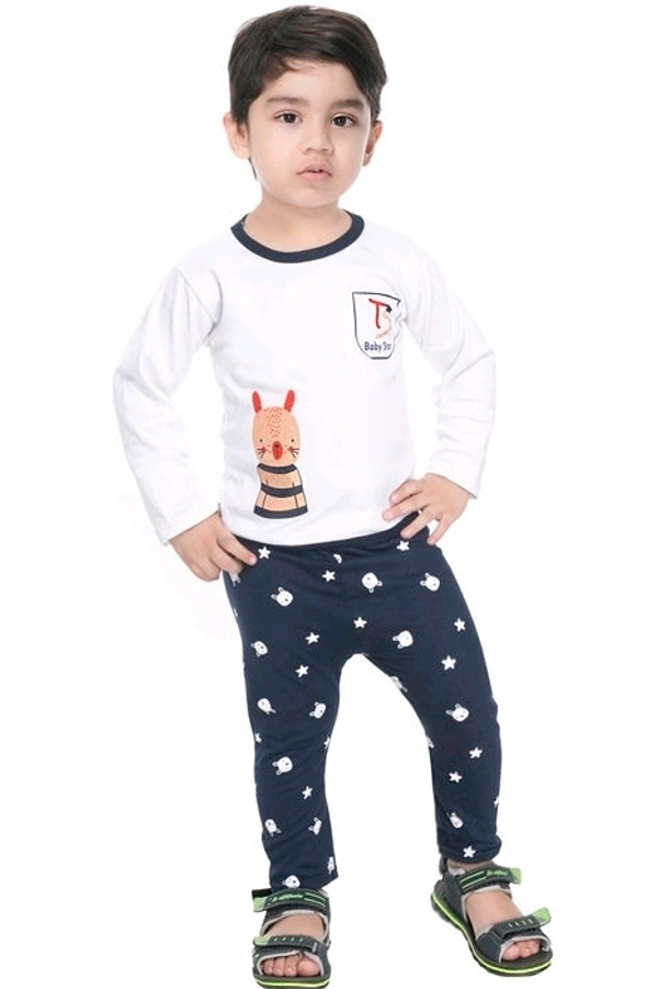 Princess Funky Boys Top & Bottom Set - 4-5 Years (Top Chest : 13 in, Top Length : 18 in, Bottom Waist : 28 in, Bottom Length : 22 in)