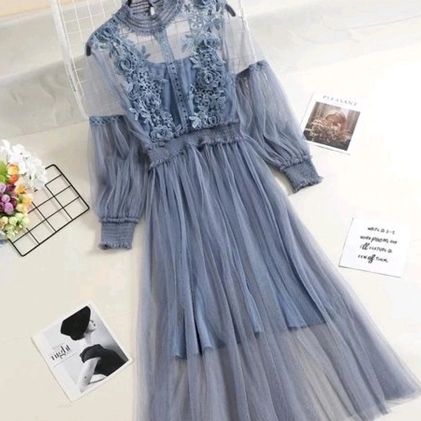 Women's Net Dress - M (Bust Size: 36 in, Length Size: 49 in) 