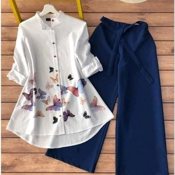 Classic Fashionable Women Top & Bottom Set - XL (Top Bust : 42 in, To Length : 35 in, Top Waist  : 38 in, Bottom Waist : 38 in, 