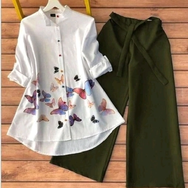 Classic Fashionable Women Top & Bottom Set - XL (Top Bust : 42 in, To Length : 35 in, Top Waist  : 38 in, Bottom Waist : 38 in, 