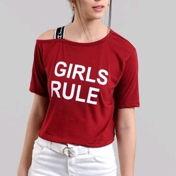 Pretty Latest Women Off Shoulder Top - S