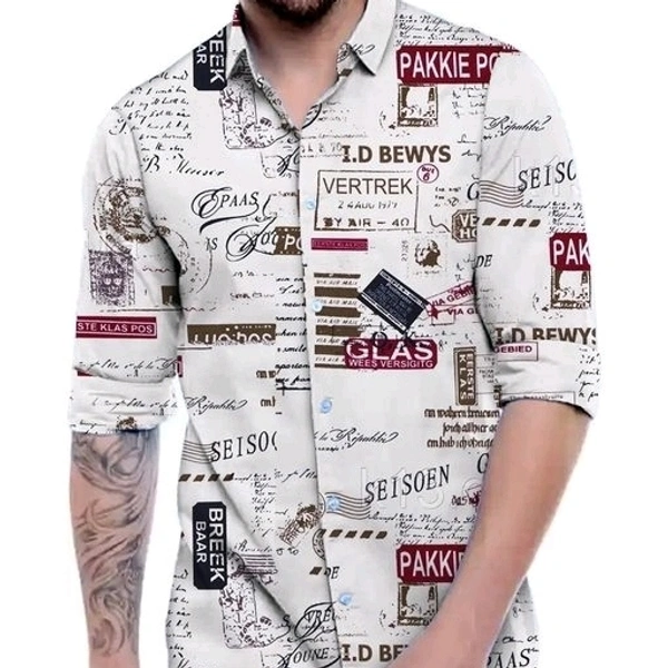 Classy Modern Men Shirt - M (Chest Size: 38 in, Length Size: 28 in) 