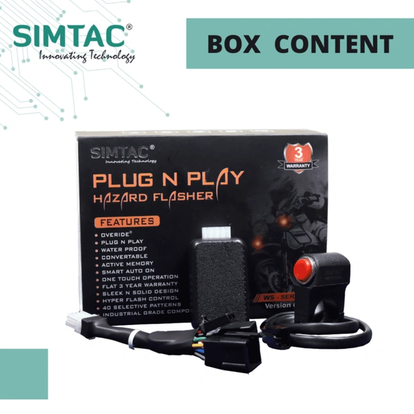 Simtac with switch hazard flasher for yamaha R15 V4 (YMHV4-WS6)