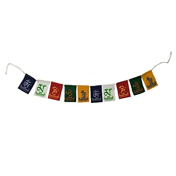 Ladakh Flag - Feng Shui Tibetan Buddhist Prayer Bike Flag (Fabric, Multi-colored)
