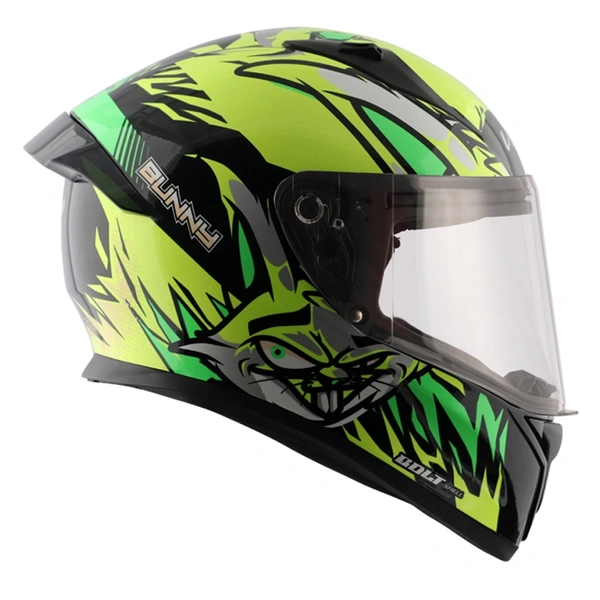 Vega Bolt Bunny Black Neon Yellow Helmet