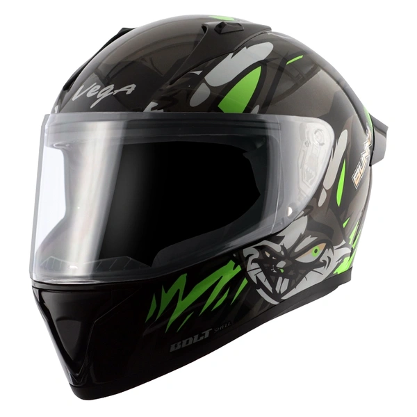 Bolt Bunny Dull Black Green Helmet 