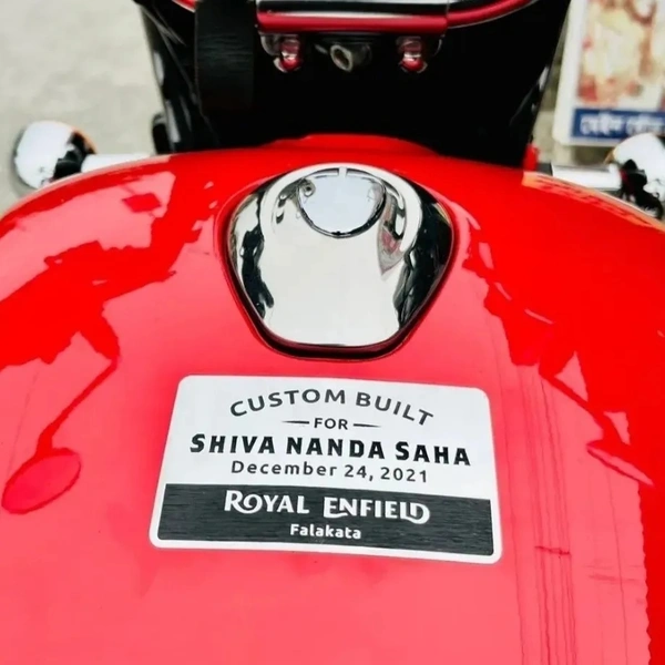 Customized Tank Plastic Sticker for Royal Enfield Bikes (PREPAID ORDER ONLY)