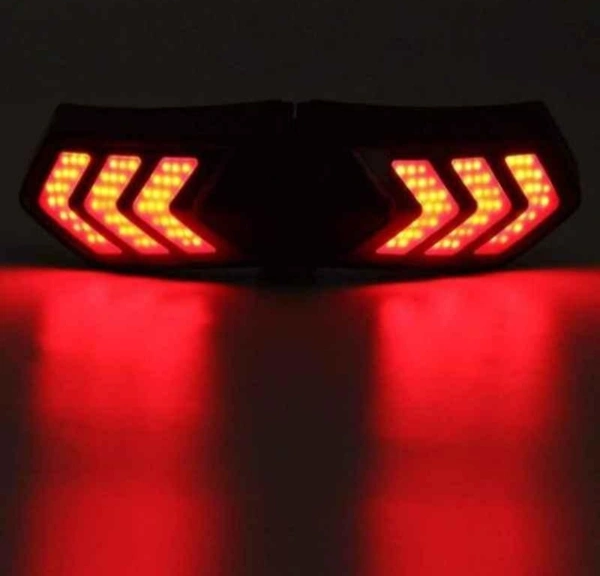 Generic Wireless Motorcycle Helmet LED Safety Light 4 Mode USB Charging Bike Turn Signal Warning Brake Lights