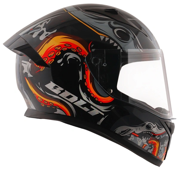 Vega Bolt Octopus Black Orange Gloss Helmet