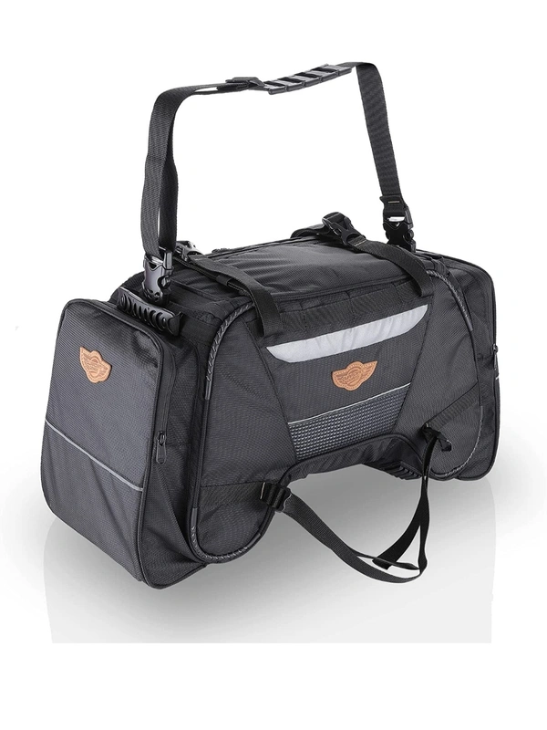 Rhino Mini 50L Tail Bag with Rain Cover fits on ALL Motorcycles from 100CC to 1000CC - Plastic, Polyester and Nylon