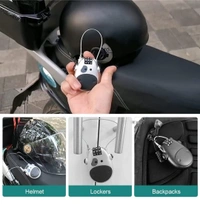 Helmet Lock for Bike Lock/Number Lock for Helmet/Extendable Cable Lock/Password Lock Telescopic Wire Rope (BLACK)