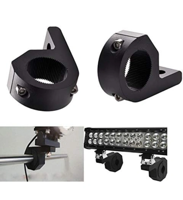 Aux/ Fog Light Clamp (Pack of 2) Universal for All Bikes
