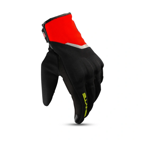 Aqua Red Waterproof Winter Riding Gloves