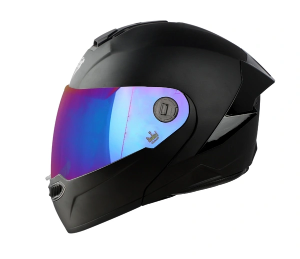 SBA-8 with ISS Glossy Black with Extra Rainbow Visor