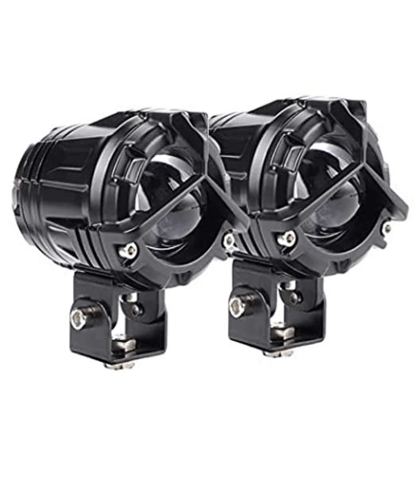 HJG Mercedes Y Lens Ultra Wide LED Fog Lights Red + White/Yellow – Pair + Wire harness + Switch + Flasher (Original) Upgraded Version