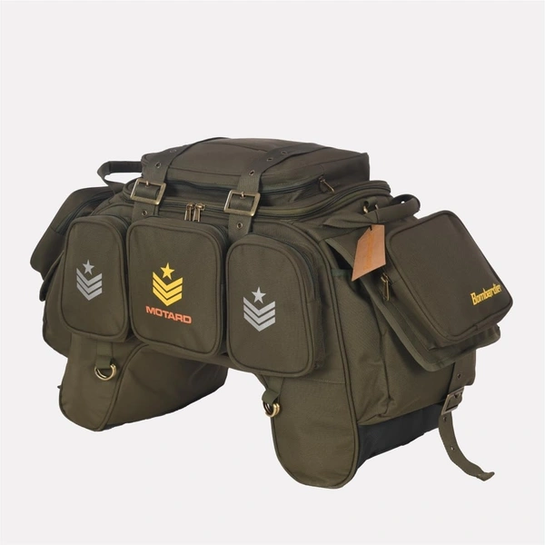 MOTARD Bombardier 65Liters + 15 Liters | 100% Waterproof Motorcycle Tail Bag