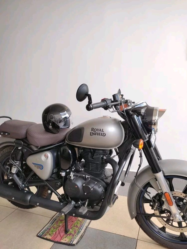 Round Bar-End Mirrors (Universal Compatible) for Royal Enfield, Honda CB & JAWA Bikes - Black