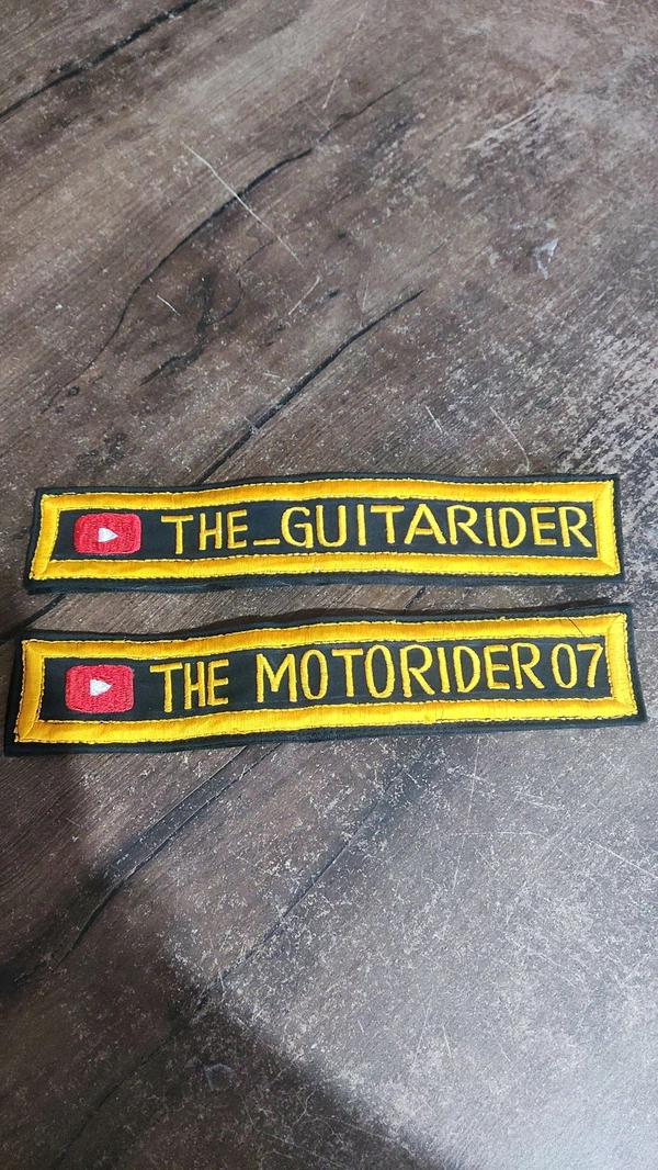 Custom Embroidery Youtube Patch - Back Side (10 Inches)