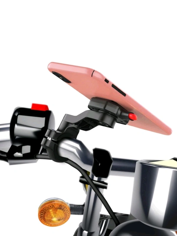 RAEGR Ridelock 300A Mobile Phone Holder for Bike/Bicycle | Very Convenient for Maps & GPS Navigation | Made of Metal & ABS | Easy Click & Mount Installation | Fits All Smartphones - Black 