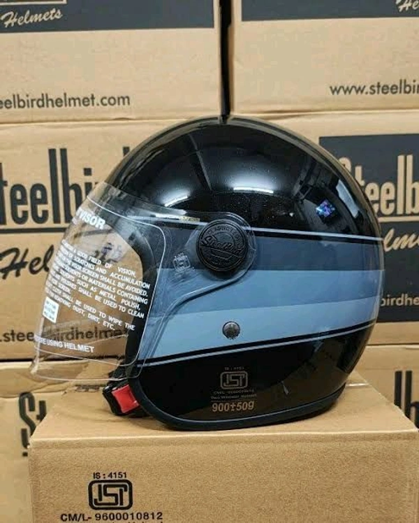 SBH-56 SV Sharp Glossy Black Helmet