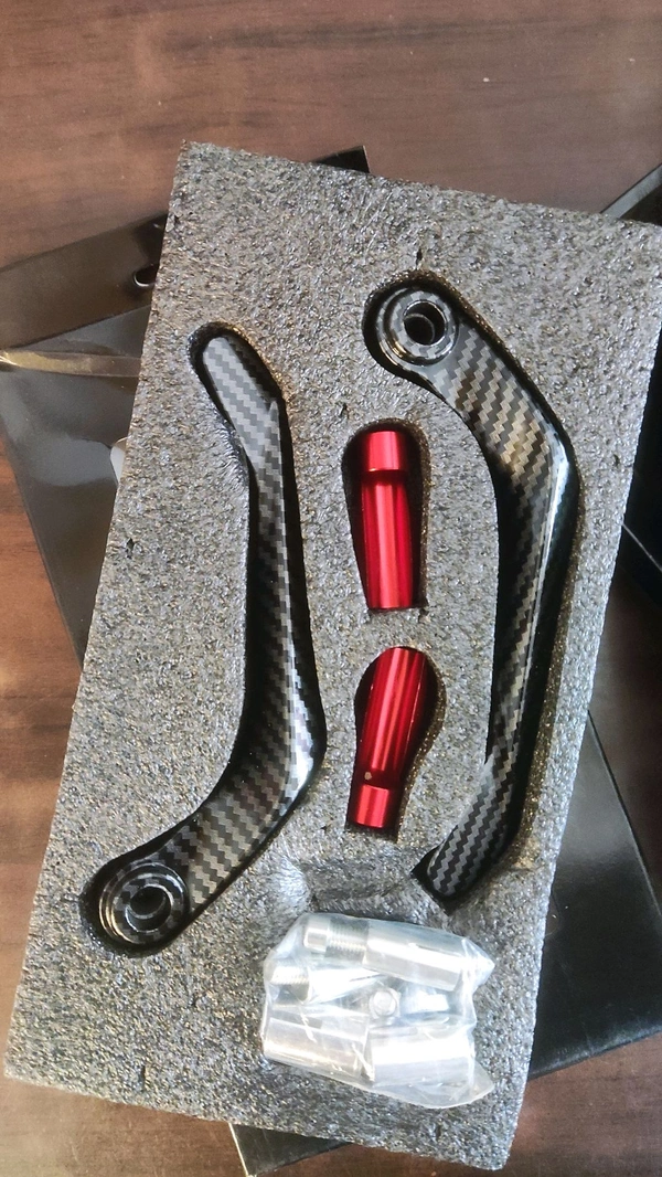 Universal Lever Guard Carbon Fibre Metal Finish (Red)