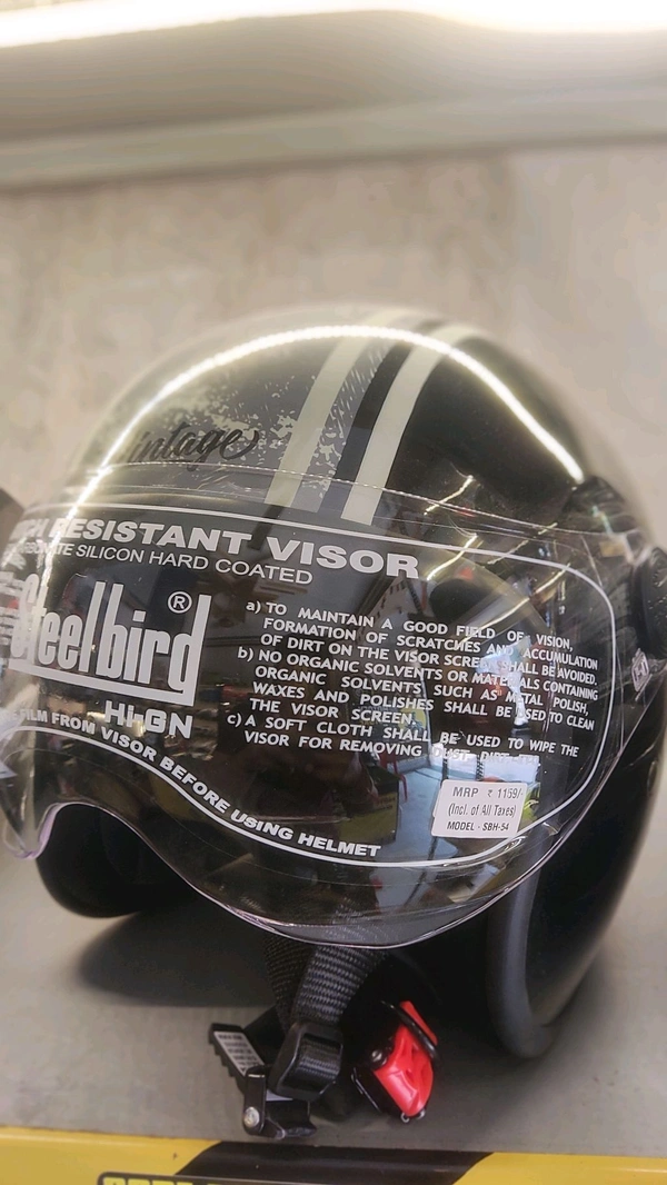 Steelbird SBH-54 Vintage Black Grey Glossy 