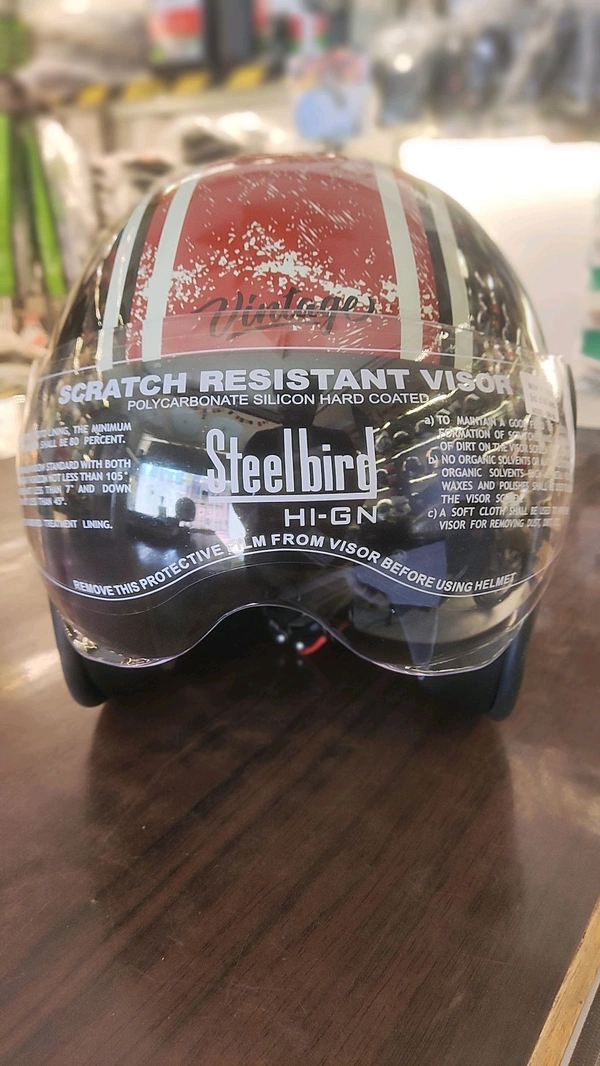 Steelbird SBH-54 Vintage Black Dark Red Glossy - M