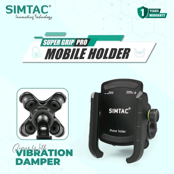 Super Grip Mobile Holder with Vibration Damper For Bikes, Scooters, Bicycle | MH01-PRO
